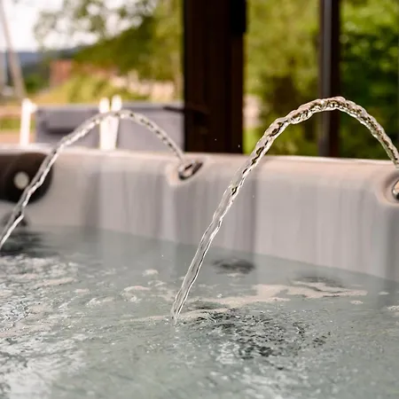 Le Brusyna Avec Jacuzzi בקתה *